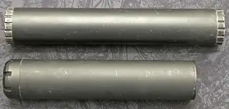 SilencerCo Sparrow 22 and Tactical Solutions Axiom rimfire suppressors side by side